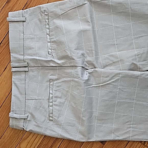 H&M SKINNY DRESS PANTS WOMEN'S SIZE 8 BEIGHE PLAID GREAT SHAPE STRETCHY WAIST - Picture 6 of 8